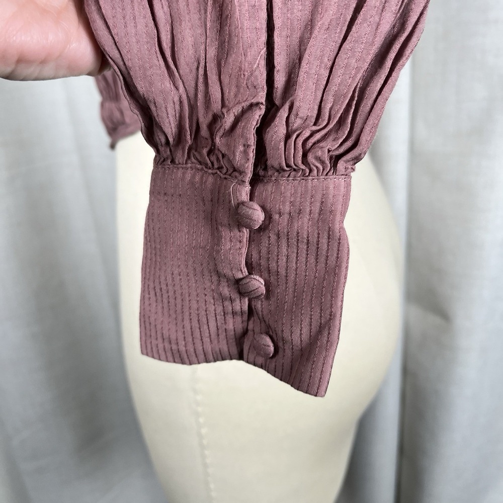 ASTR The Label Amber Sweetheart Top Milkmaid Corset Smocked Dusty Rose Small - Picture 5 of 10